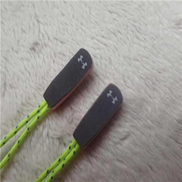 Fluorescent Green Rope Eye Catching Rubber Zipper Puller For Outdoor Sportswear