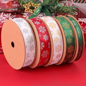 Custom gold foil printed gift polyester satin ribbon with logo