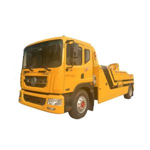FAW JieFang Heavy Duty Tow Truck Wrecker With Trailer Truck Flatbed Platform