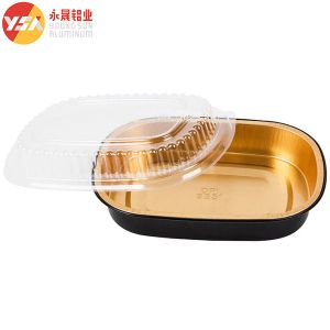 Smoothwall Black And Gold 680ml Oblong Foil Take-Out Pan​ for Baking and storing