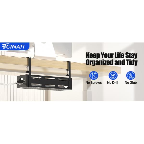 Customizable Under Desk Cable Management Tray Packing All Metal Cable Management Box