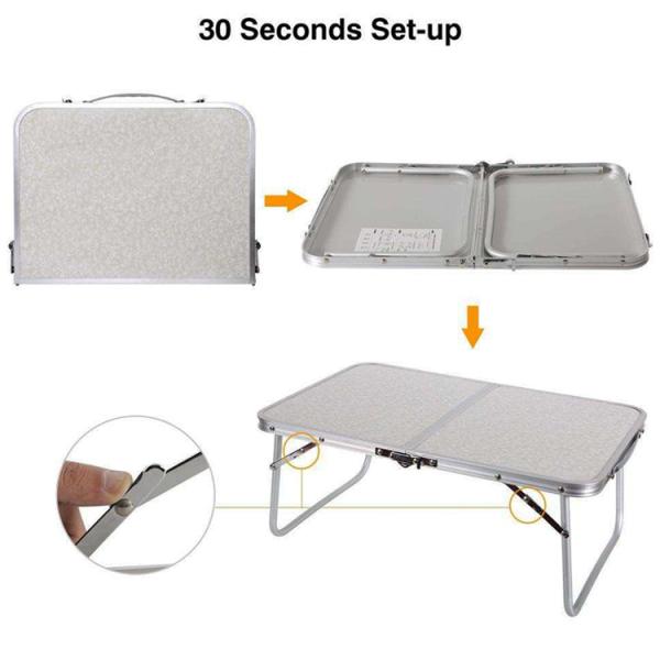 Indoor Outdoor Portable Aluminum MDF Table for Camping Beach Picnic
