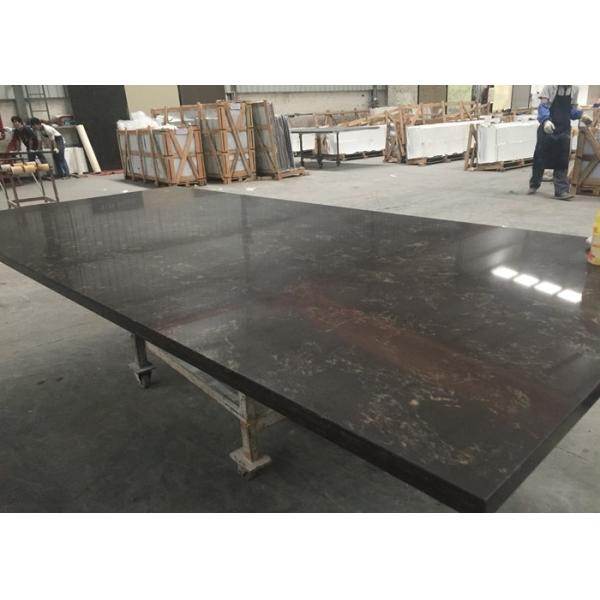 Buy Black Marble Looking Quartz Slab Countertops Wall Backsplash 108" X 28" Size at wholesale prices