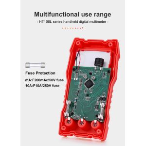 Habotest HT108L Manual Range CE Certified ABS Digital Multimeter DMM Tester with