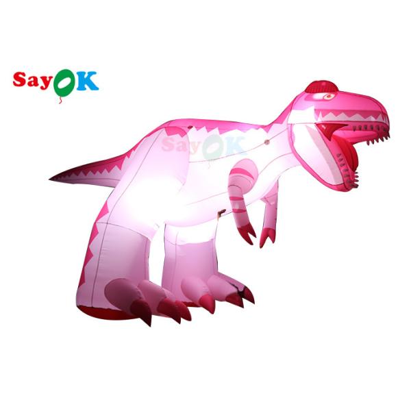 Buy Pink 4m Inflatable Cartoon Characters Advertising Dinosaur Damp Proof at wholesale prices