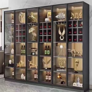 Drawer Slide Accessories Red Stainless Steel Kitchen Cabinet for Home Bar