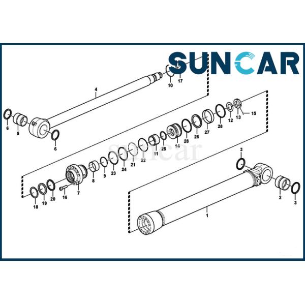 VOE14589732 14589732 Bucket Repair Kit Hydraulic Cylinder For EW180C EW180D SUNCARVO.L.VO Seal Kit