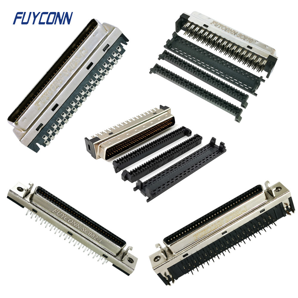 Quality 68pin SCSI MDR Connector PCB Solder Cup IDC Crimp 1.27mm CN Type for sale