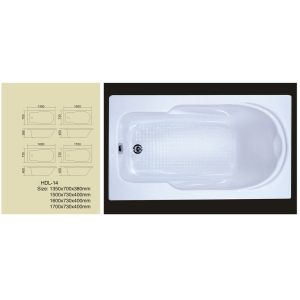 Acrylic bathtub, simple bathtub, common bathtub,sanitary ware, bathroom bath tub HDL-14
