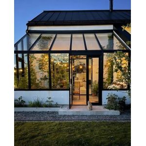 Retractable Aluminum Green House Roof For Super Wide Enclosure Glass House