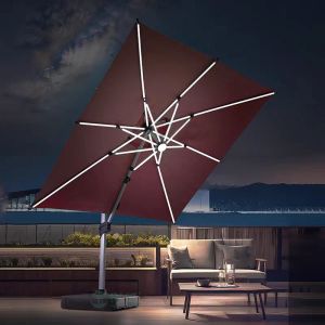 Outdoor Furniture Cushion Folded Cantilever Parasol with Metal Umbrella Carton