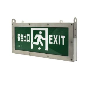 Stainless Right Non Illuminated Emergency LED Exit Light 3 Watt 6500K