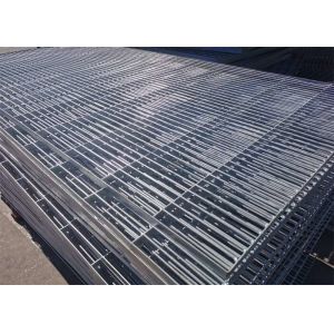 Hot Dip Galvanized Stair Treads Steel Grating 60mm Serrated Style