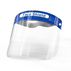 Latex Free Clear Plastic Face Shield Elastic Band Wearing Environmentale
