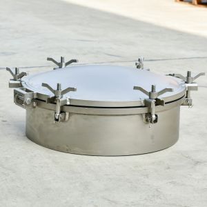 Durable Quick Opening Truck SS 304 316L Round Manhole Cover for Cement Tank