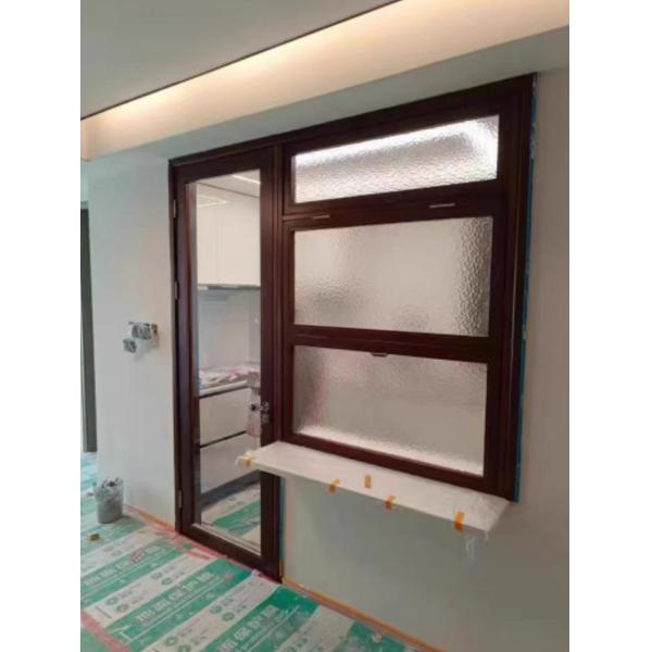DERCHI Fold up Black Aluminium Bifold Windows Double Glazed Glass Balcony Vertical Folding Window