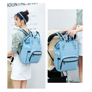 Multifunction Nylon Women Diaper Bags Bookbag 30*12*36cm