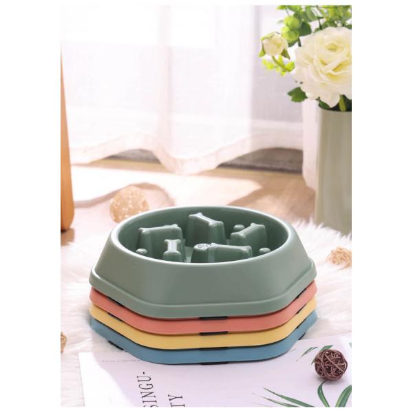 Dogs And Cats Plastic Slow Food Bowl Is An Anti Choking And Fast Swallowing Bone Model For Pets
