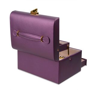 Luxury Velvet Leather Travel Jewellery Box , Fine Personalized Travel Jewelry