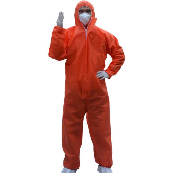 Buy Full Body PPE 60GSM Disposable Protective Clothing with Zipper at wholesale prices