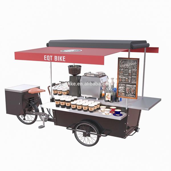 Buy 255mm Front Wheel 300KG Load Coffee Vending Cart at wholesale prices