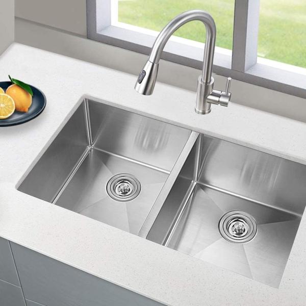 32'' 18 Gauge Undermount Stainless Steel Kitchen Sink Double Bowl