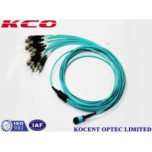 Stable MPO Fiber Optic Cable To 12 ST/UPC / Multi-fiber Patch Cord With Breakout