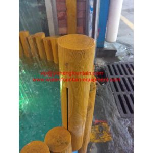 Moveable Water Fountain Equipment Combined Musical Fountain Basin Wooden Pattern