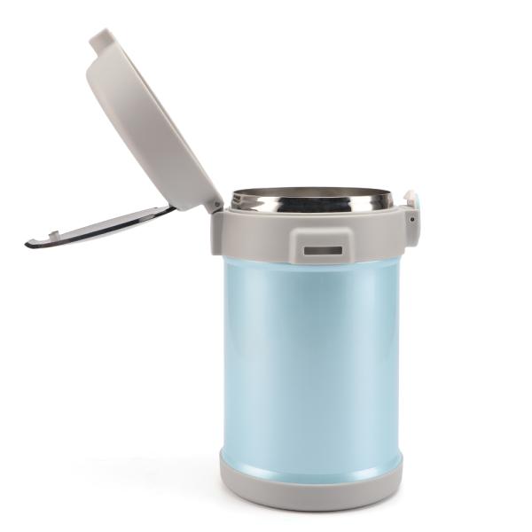 Double-Layer Stainless Steel Vacuum Food Container Jar With Three Independent Compartments