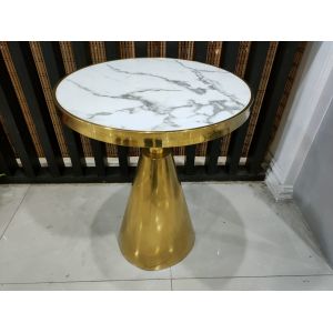 Casual Stainless Steel Marble Coffee Table