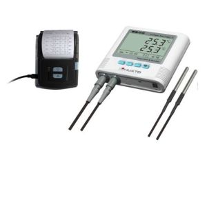 Quality Dual Temperature Sensor Temperature Humidity Data Logger With Large LCD Display for sale