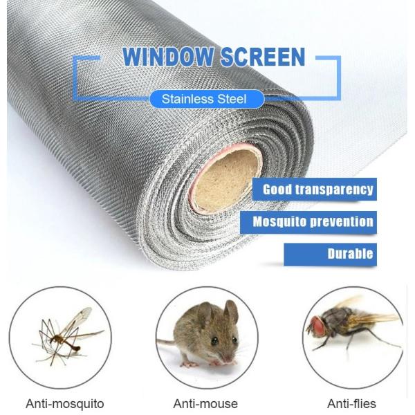 plain woven stainless steel insect screen