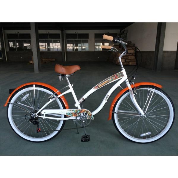 Adult 3 Speed 24 Inch 3.0 Inch Fat Tire Beach Cruiser Bike with Double Wall Alloy Rim
