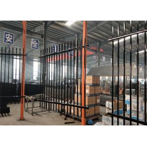 Pressed Picket Crimped Spear Top Garrison Fence Panels Stain Black Powder Coated