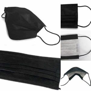 3ply Meltblown Cloth Facemask Outdoor Breathable Black Medical Mask