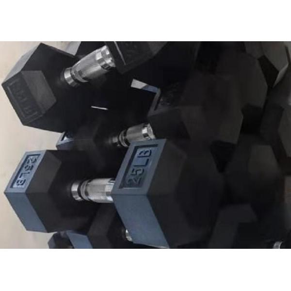 Buy Rubber Steel 100lbs Hexagon Gym Fitness Dumbbell at wholesale prices