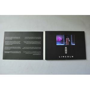 CMYK printing Lcd Video Business Cards , Portable Video Wedding Invitations