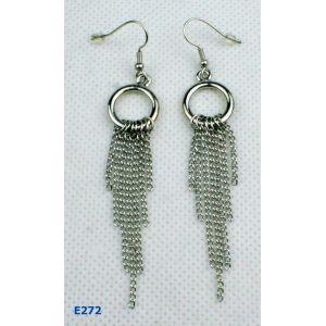 2012 spring beautiful fashion dangle drop silvery long earrings