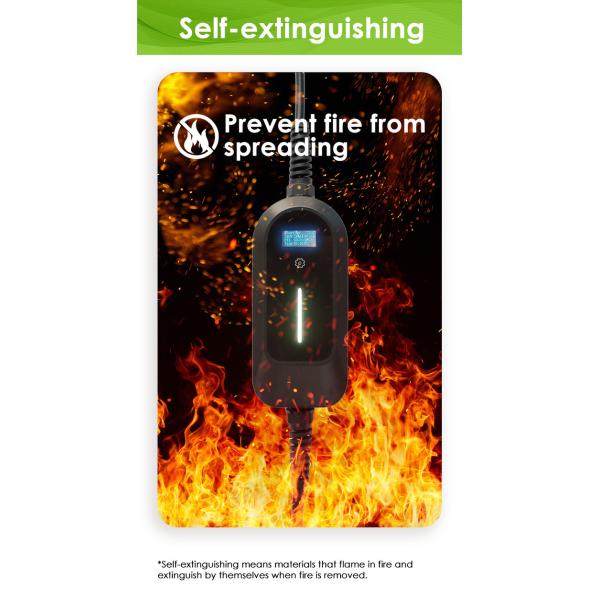 EVCOME Portable Electric Car Charger (220V 3.5KW MAX 16A ) 5M Or Customized Cable With OEM ODM