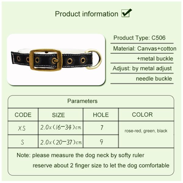 C505 Wholesale Adjustable Canvas Cotton Waterproof Pet Dog Training Collar Sublimation