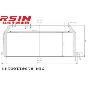 81501100144 MAN High Performance Brake Drums