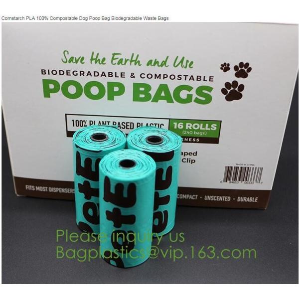 Buy factory supplier Compostable Recyclable Clear Poly Bags Custom Logo Seal Garbage Bag,dog poop bag, doggy bag, pet suppli at wholesale prices