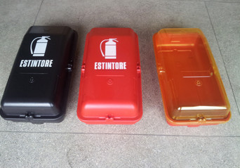 Personalized Fire Hose Reel And Cabinet Red Polish Plastic Fire Extinguisher