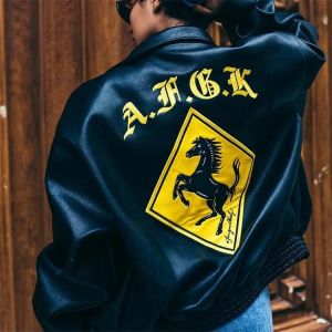 Black Yellow Heavy Winter Jacket Leather Versity Jacket For Men Manufacturer