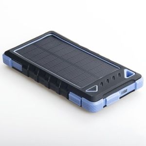 ABS Outdoors 8000mAh Polymer Battery Dual USB Waterproof Solar Power Bank With