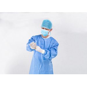 Reinforced Blue SMS Disposable Surgical Gown