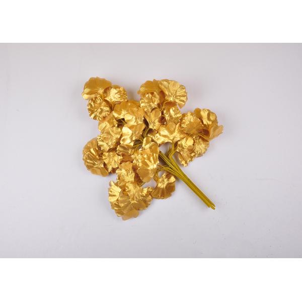 Buy Handmade 60cm Golden 25 Leaves Ginkgo Tree Leaves at wholesale prices