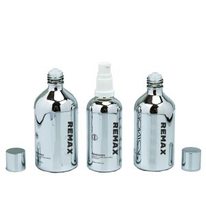 China Silver-Plated 60g 100ml 120ml 150ml Empty Modern Style Glass Cosmetics Packaging Set Bottles And Jars on sale