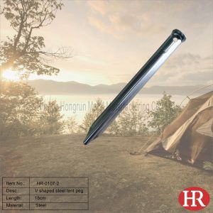 23cm U shaped steel tent pegs