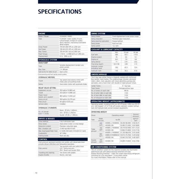 Hyundai Excavator HX300HD